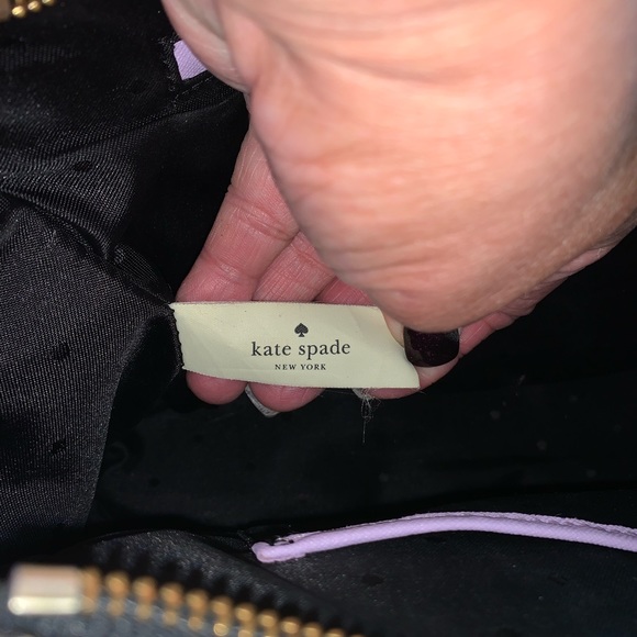 Large Kate Spade Snakeskin & Lavender Purse - Picture 2 of 8